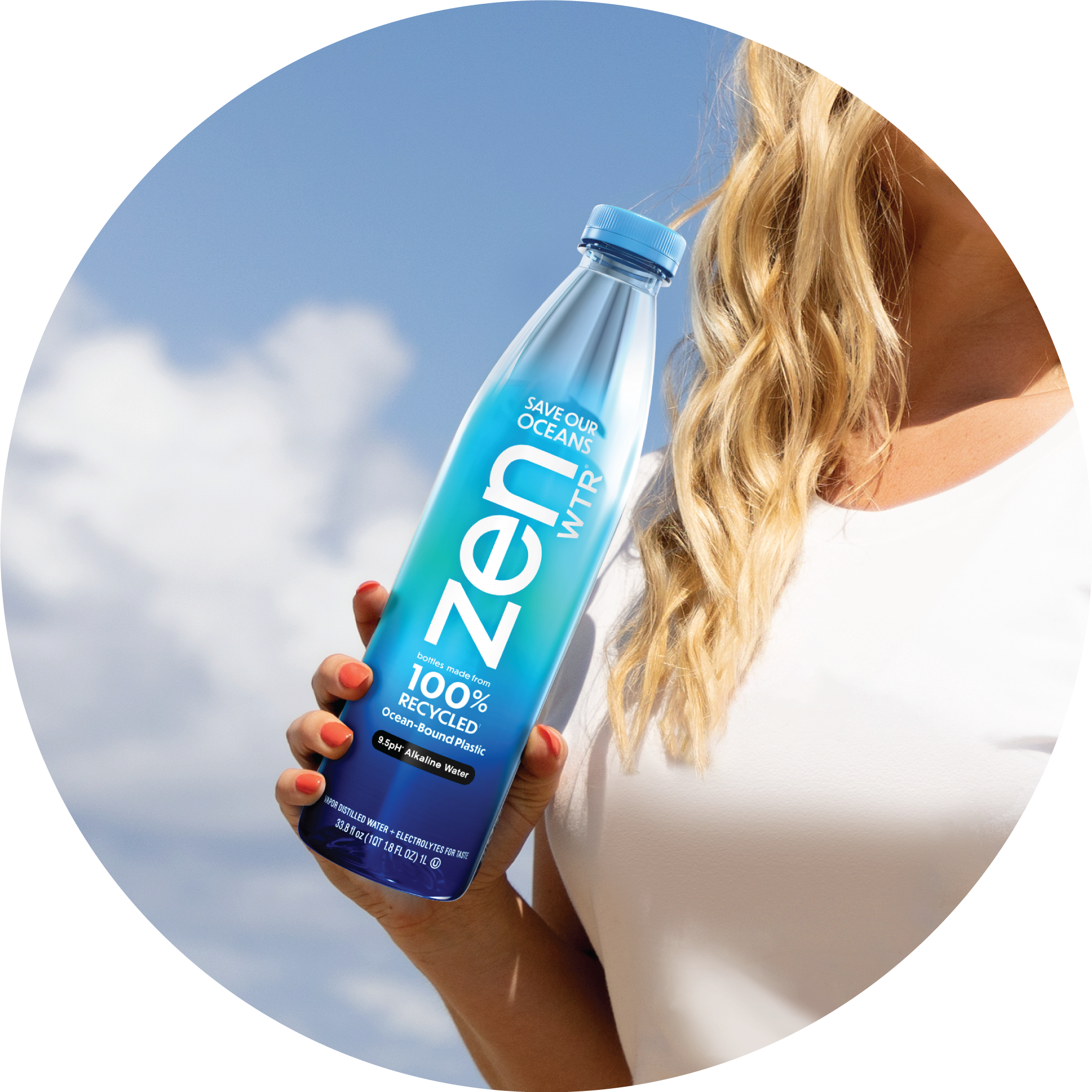 ZenWTR® Vapor Distilled Alkaline Bottled Water, 1 liter - City Market